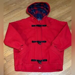 Woolrich Women Red Wool Toggle Jacket Sz. M